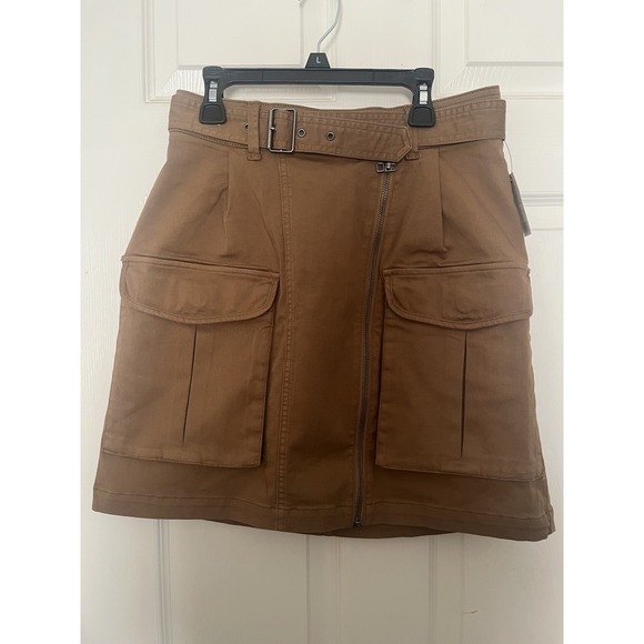 Joie Vintage Gold Farlan Skirt Size 4 NWT Utility Cargo Pockets - Picture 4 of 8